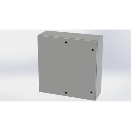 Saginaw Control & Engineering 1/4 Turn Latch Electrical Enclosures, 36 in H, 12 in D, 36 in W, NEMA 3R, 4, 12, 13, Carbon Steel SCE-36EL3612LP